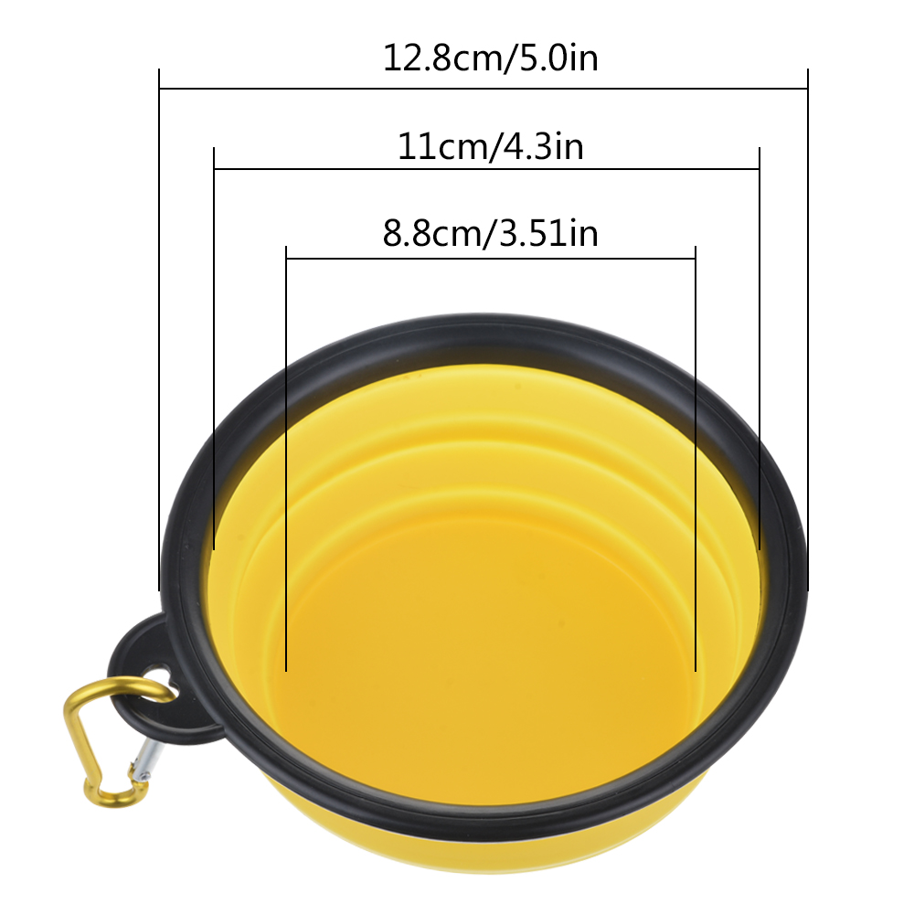 Folding Silicone Dog Bowl Large Pet Collapsible Food Container Outdoor Travel Pet Feeding Bowl Portable Dish Bowls
