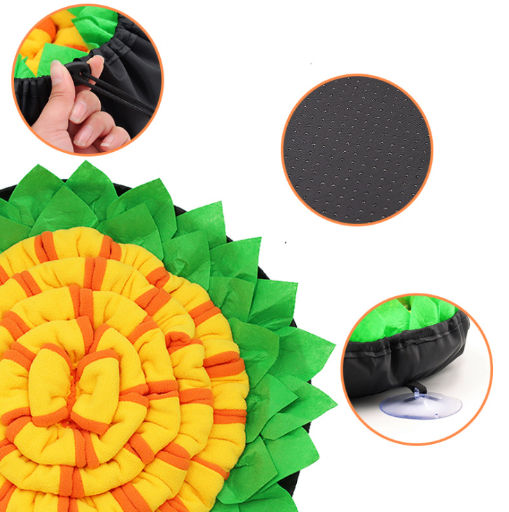 Durable dog snuffle mat with suction ,Upgraded chewable sniffing snuffle mat dog with lick pad