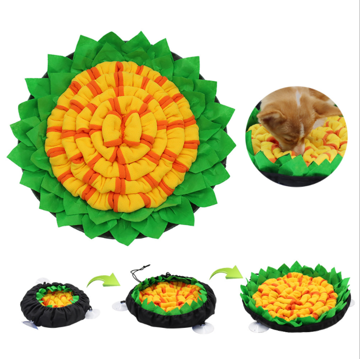 Durable dog snuffle mat with suction ,Upgraded chewable sniffing snuffle mat dog with lick pad