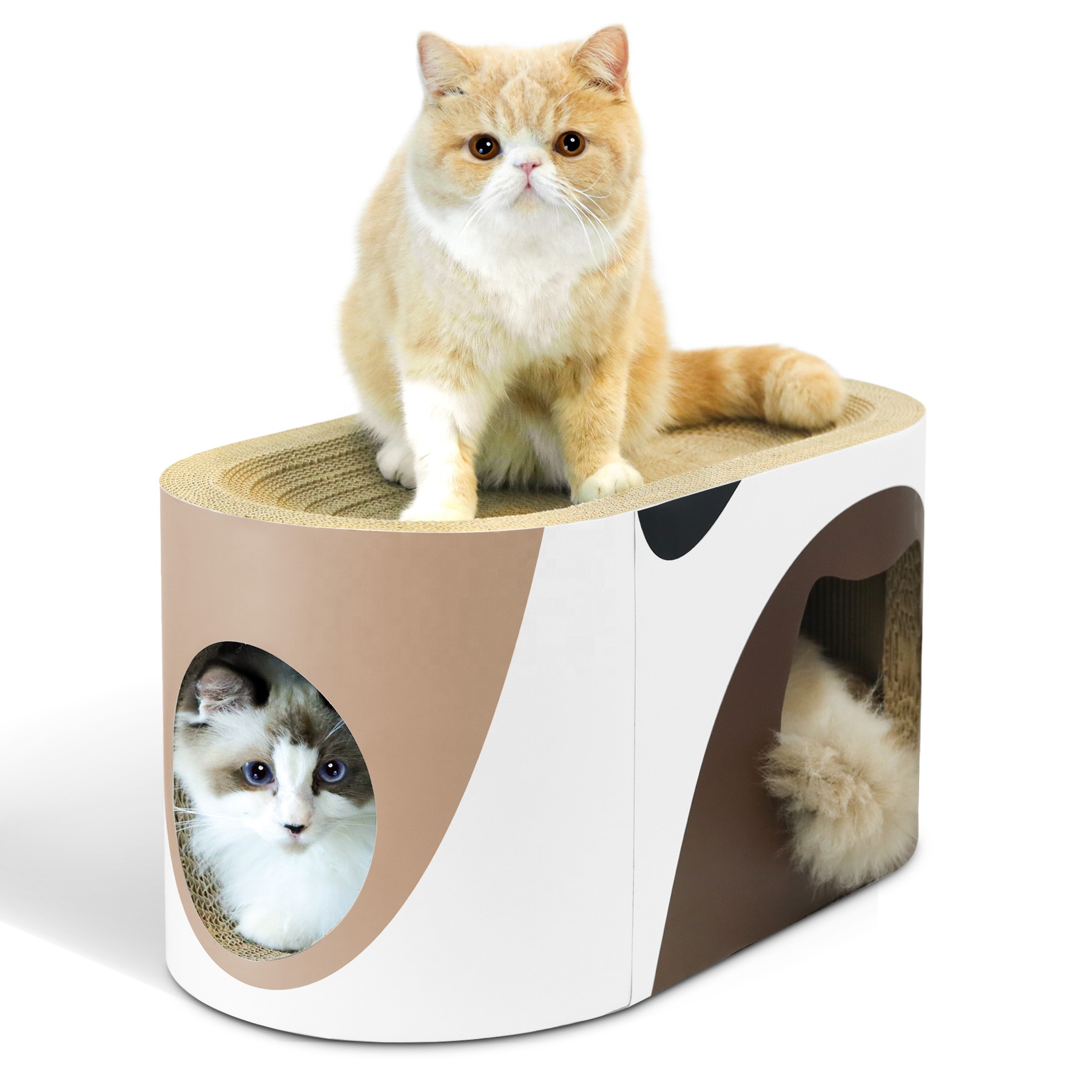 new environment-friendly clean hygienic portable animal cage cat toy cardboard cat scratch pad scratcher pet bed play ho