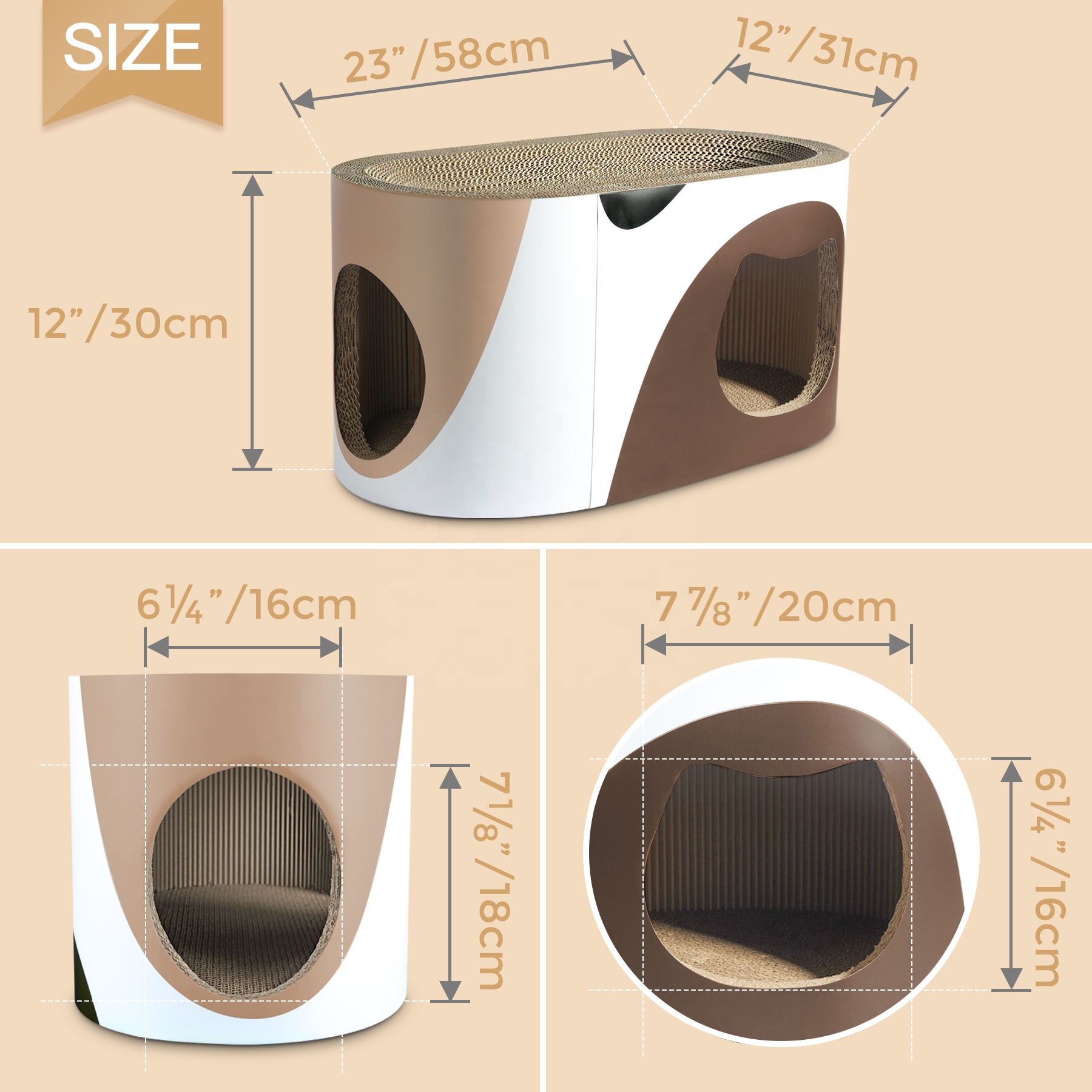 new environment-friendly clean hygienic portable animal cage cat toy cardboard cat scratch pad scratcher pet bed play ho