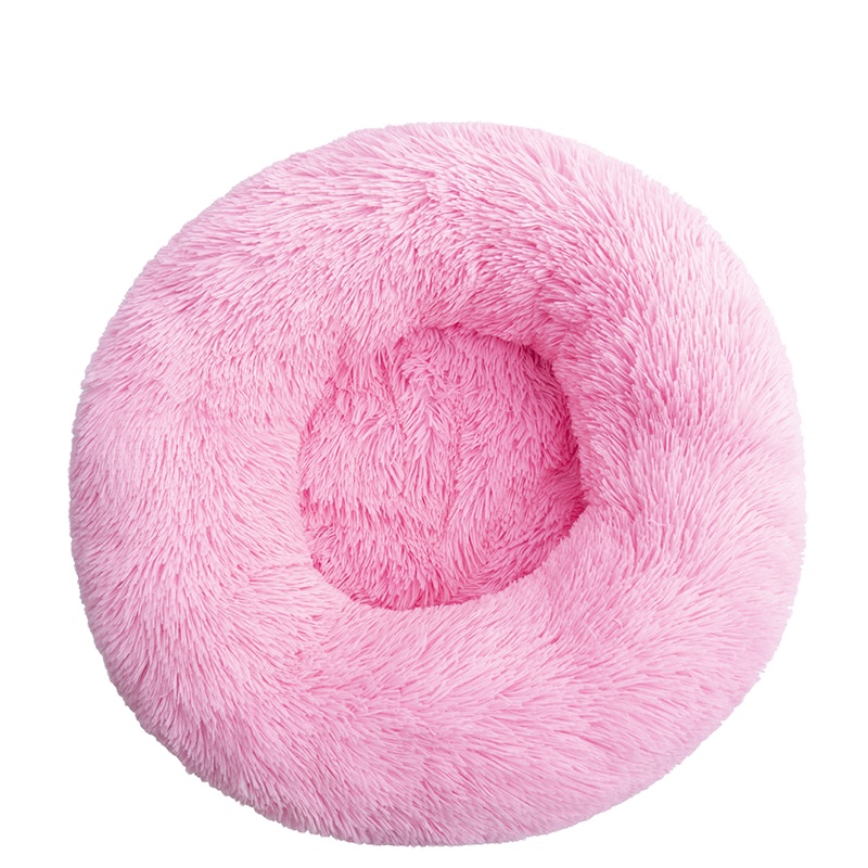 Plush round pet kennel dog bed winter warm cushion dog pad pet bed
