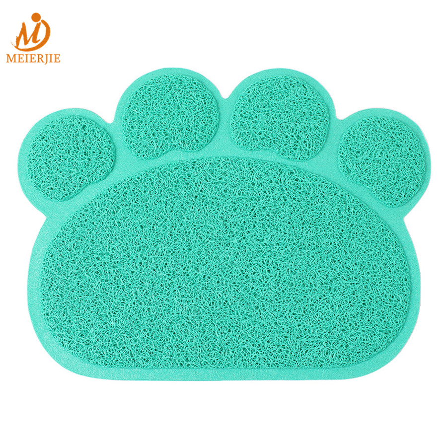 Dog Paw Shape Placemat Mat Cat Feeding Mat PVC Pet Mat