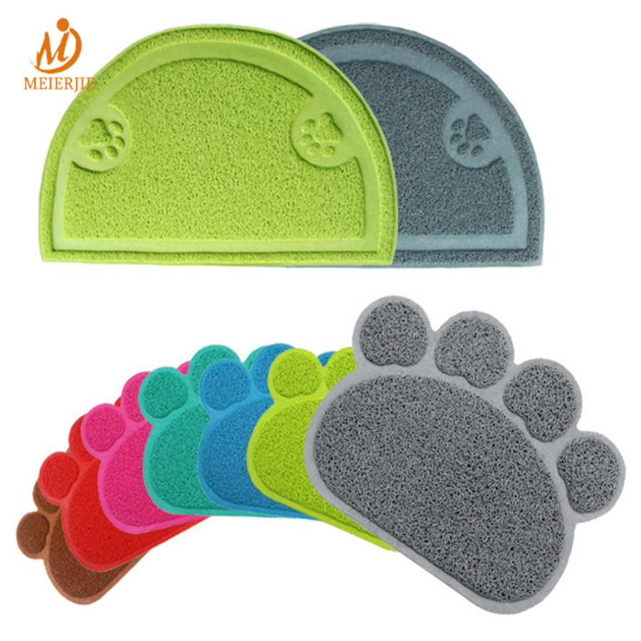 Dog Paw Shape Placemat Mat Cat Feeding Mat PVC Pet Mat