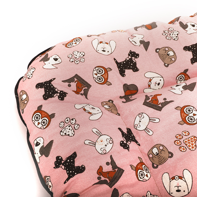 Linen Fabric Fleece Cotton Plush oxford Popular Luxury Soft Push Pet Products Dog Bed