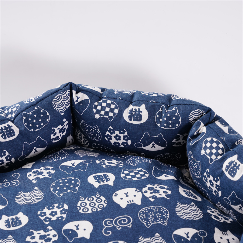 Lavender scent Round Plush Soft Washable Dog Pet Cat Beds For Indoor Cats