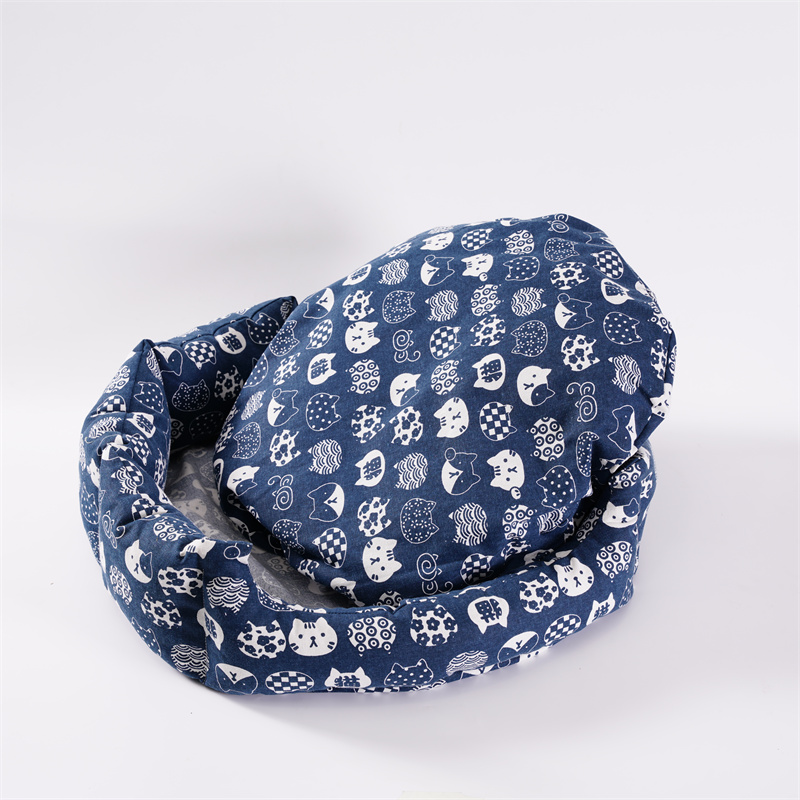 Lavender scent Round Plush Soft Washable Dog Pet Cat Beds For Indoor Cats