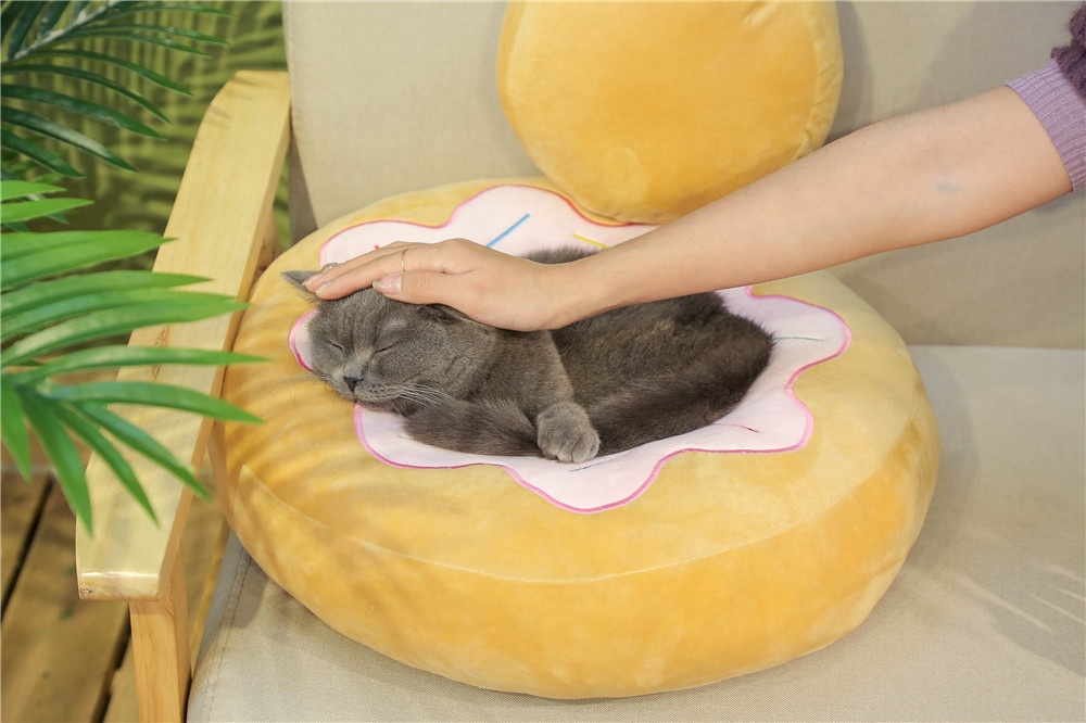Calming Dog Bed Long Plush Donut Pet Bed Hondenmand Round Orthopedic Lounger Sleeping Bag Kennel Cat Puppy