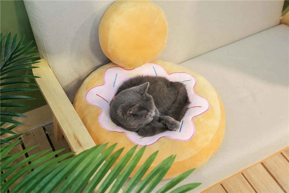 Calming Dog Bed Long Plush Donut Pet Bed Hondenmand Round Orthopedic Lounger Sleeping Bag Kennel Cat Puppy