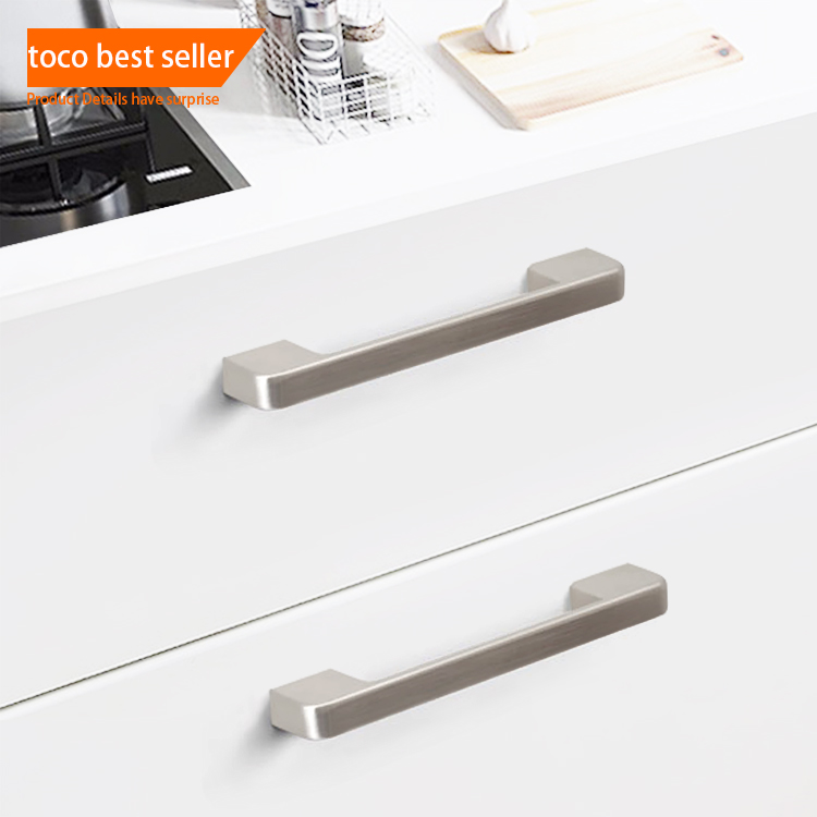 Toco Stainless Steel Hardware Push And Pull Plate Black Door Handles Luxury Hotel Bathroom Tubular Lever Door Handle