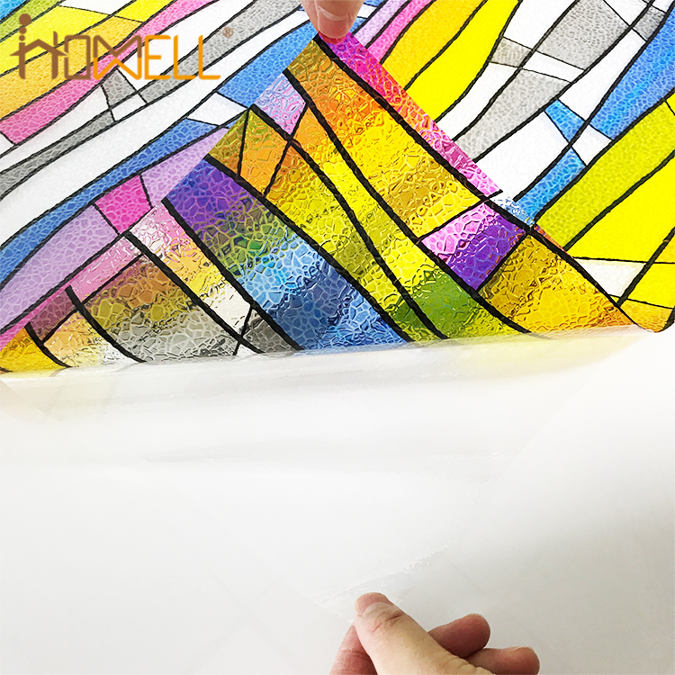 PVC Embossed static window film diy decorative deco