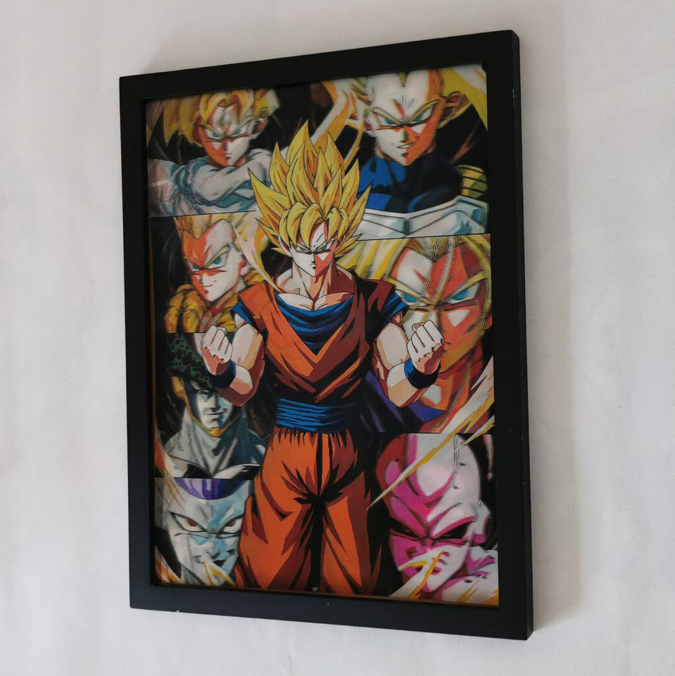 Dropshipping Dragon ball 3D Lenticular Poster wall decor DBZ goku vegeta 3D Lenticular Printing anime poster 3D print wa