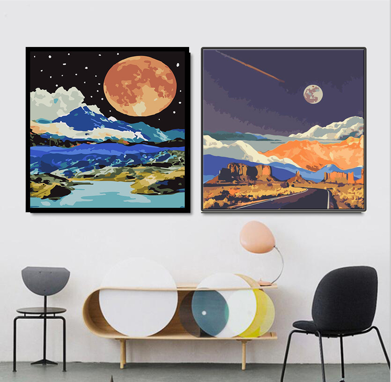 2022 Wall Art DIY paint by numbers pictures canvas modern oil painting