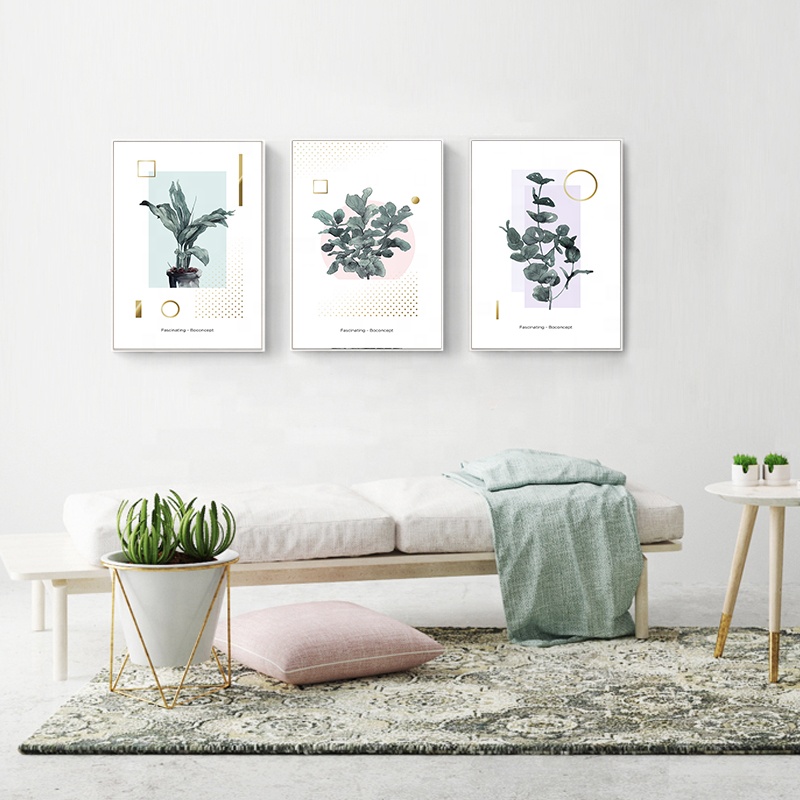 Nordic style framed Art Canvas Prints for  house/ hotel wall decoration