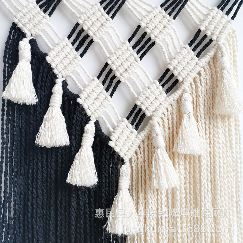 100% Cotton Crochet Living Room Bedroom Wall Decoration Hand Woven Ornament Art Macrame Wall Hanging Boho