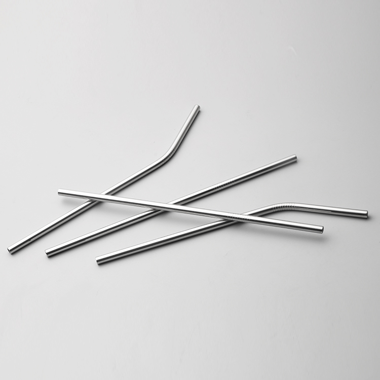 Portable Eco friendly 8pcs boba metal straw set with pouch Support  stainless steel drinking straw Wth Bag