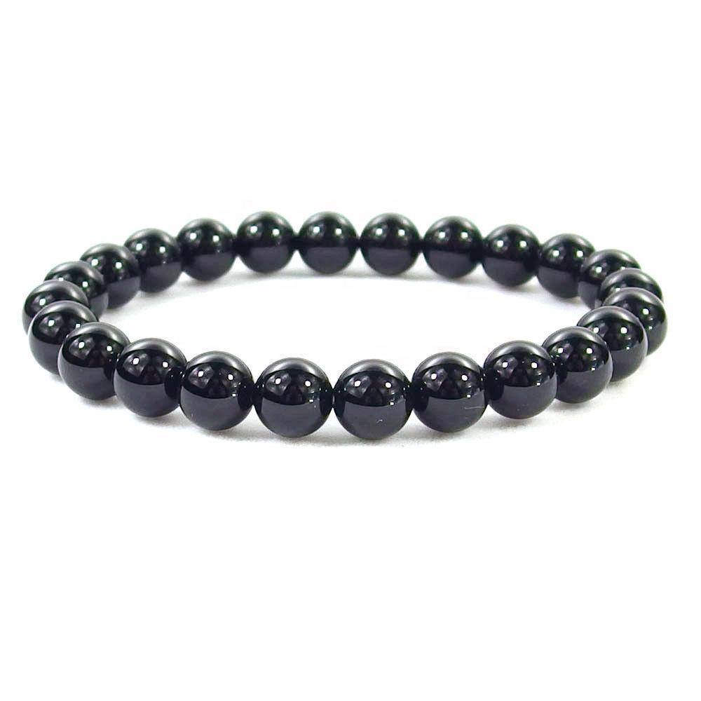  Black Obsidian Buddha Bracelets : Reiki Healing Yoga Beads Bracelet In Black Obsidian Stone Buy S K AGATE