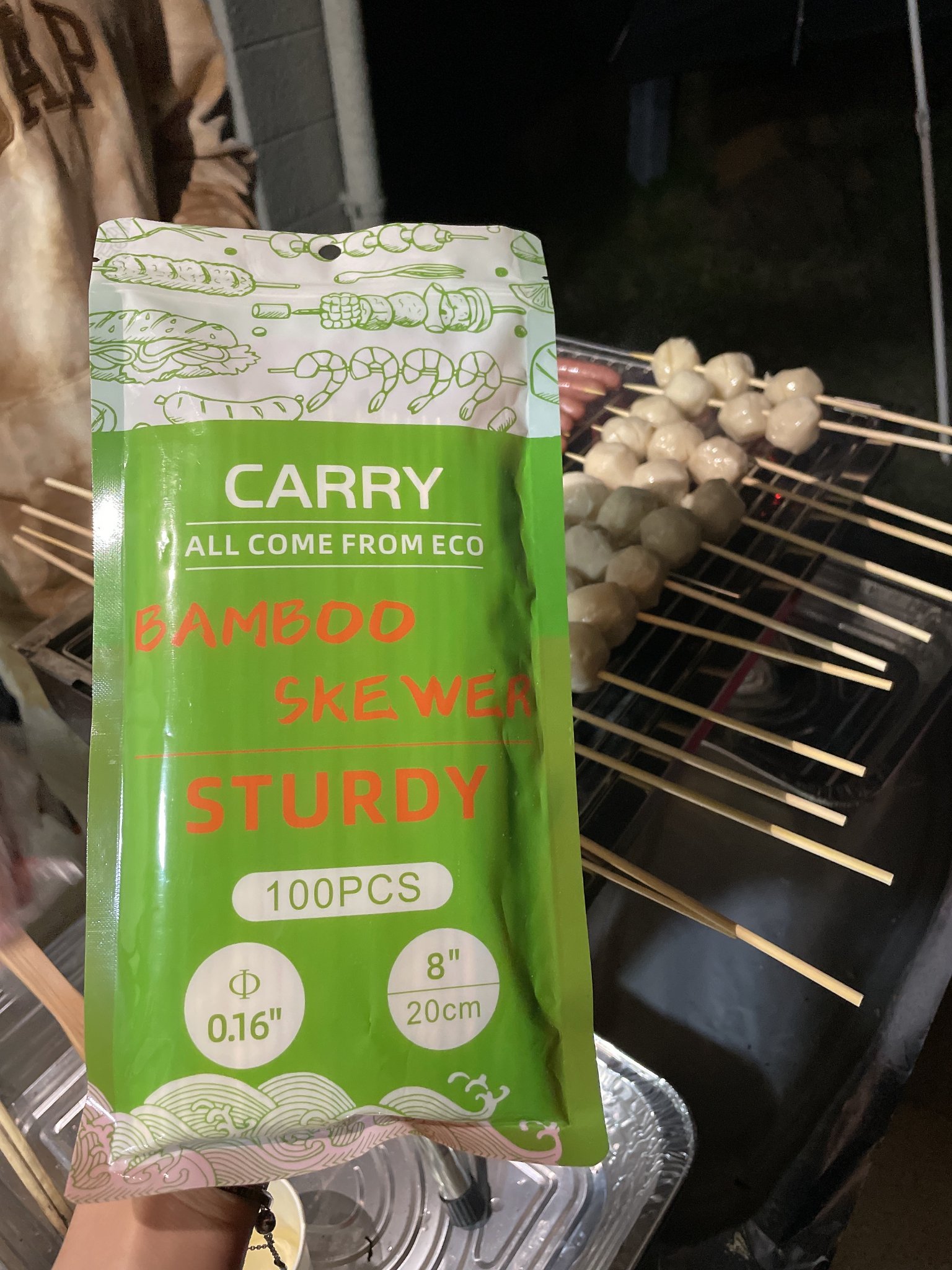 BBQ Turkey Food Grade Loop Roasting Marshmallow Different Type Disposable / Teppo Skewer Sticks for Barbecue