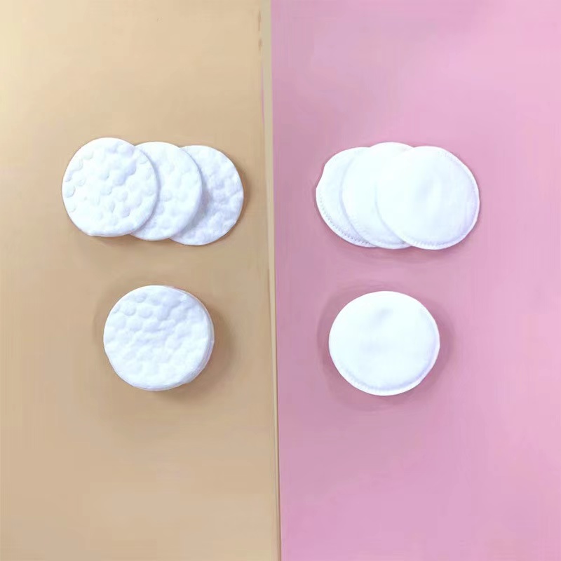 100% organic disposable  cosmetic round facial cleansing pad eco friendly reusable cotton face makeup remover pads
