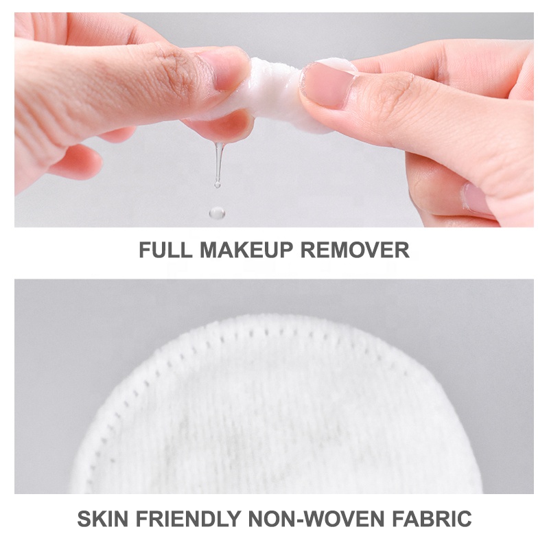 Private label  Facial Cleansing Pads Retinol Eye Makeup Remover Pads Bamboo Cotton  Peeling Makeup Pads