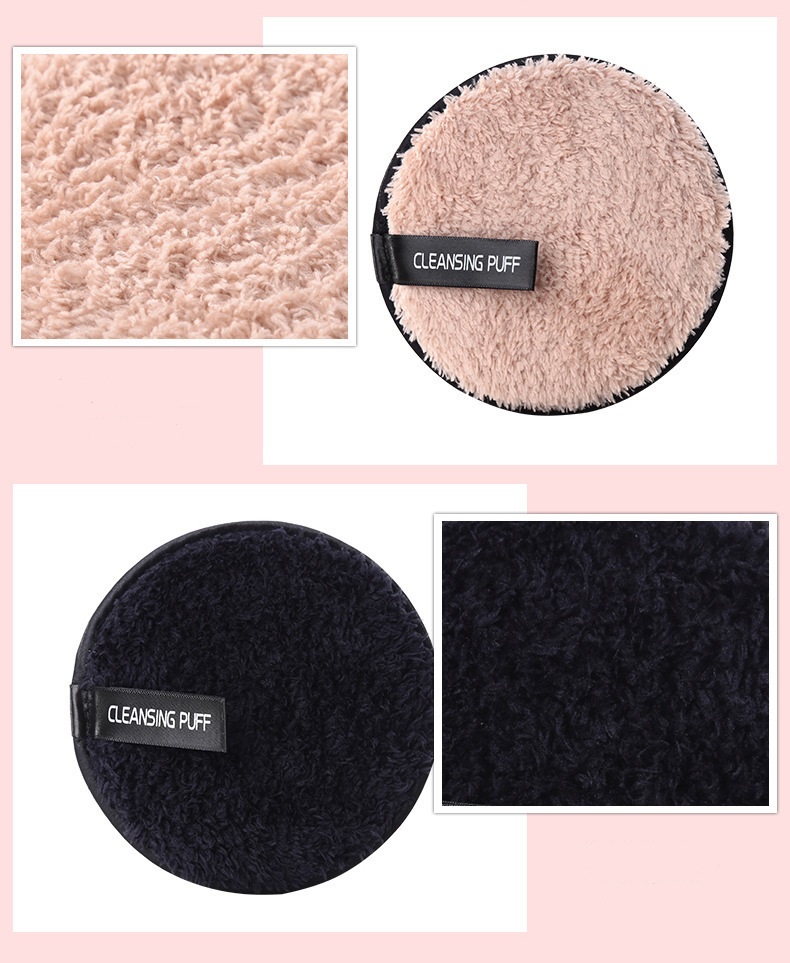 Washable Pink Bamboo Microfiber Pack Private Label Cotton Pad Reusable Facial Makeup Remover Pads