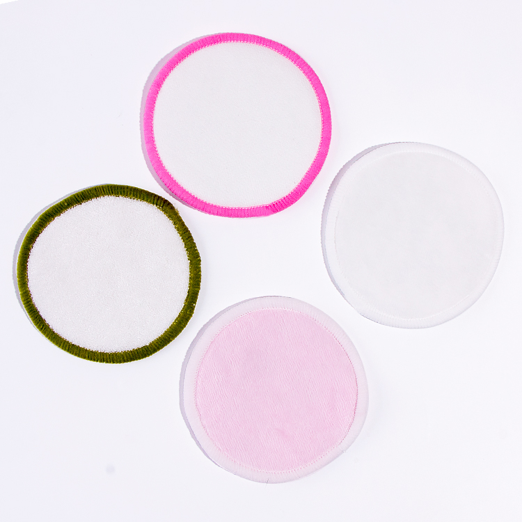  Organic Round private label reusable bamboo makeup remover makeup cotton pads