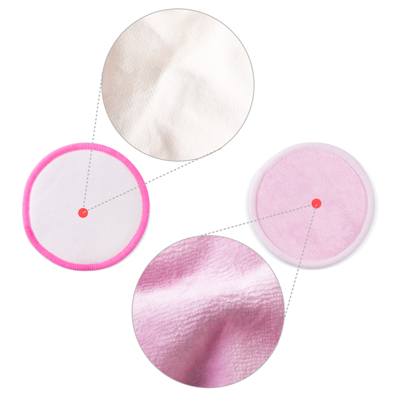 Organic Round private label reusable bamboo makeup remover makeup cotton pads