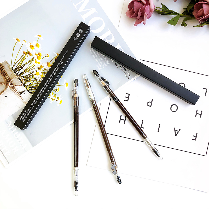 Soft Easy Use Thin Eyebrow Pencil with Sharpener Permanent Makeup Brow Microblading Brow Definer Pencil