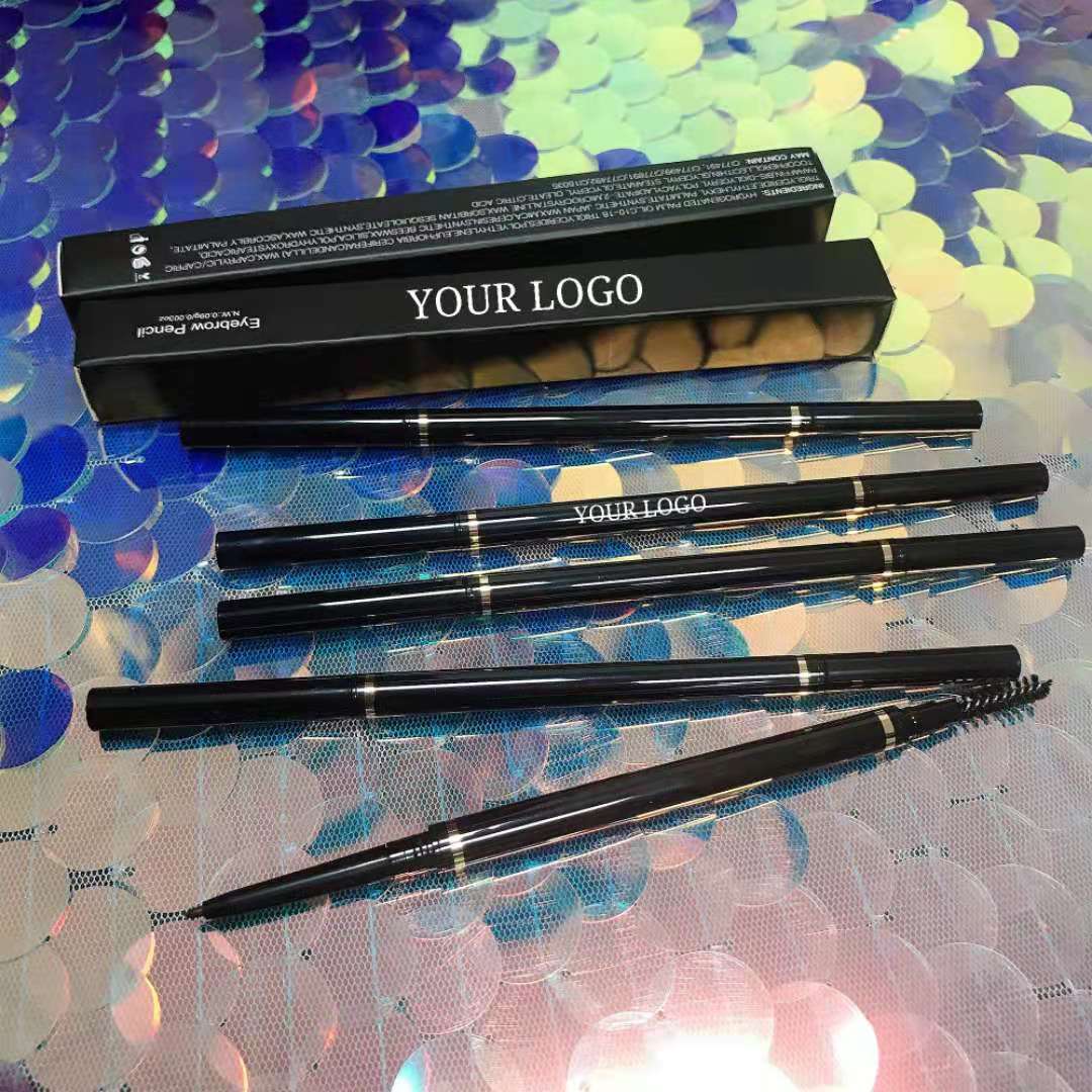 Vegan high pigment low moq private label eye pencil waterproof long lasting eyebrow pencil