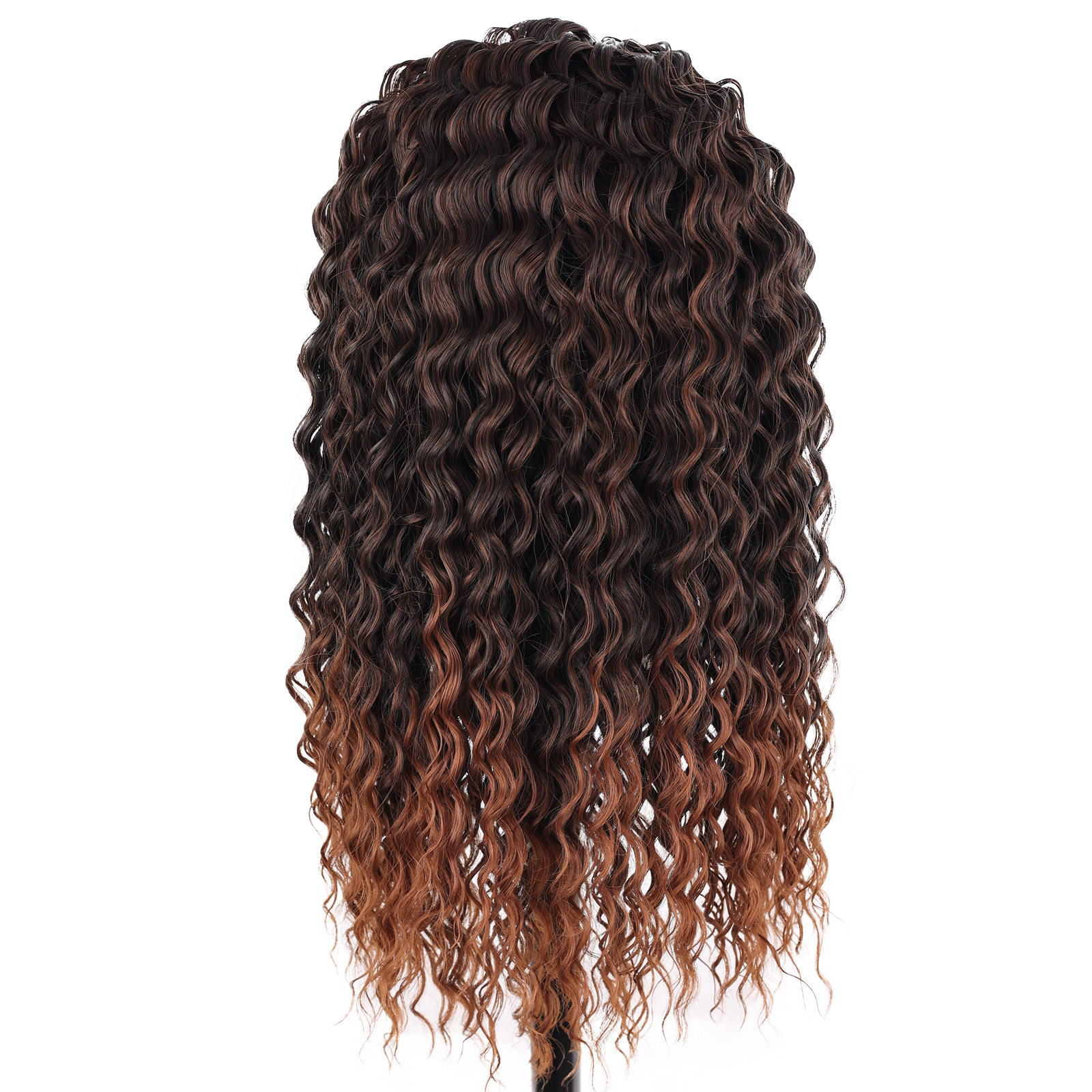 Deep wave band colorful frontal braided blend premium high quality full  heat resistant hair lace front synthetic wig