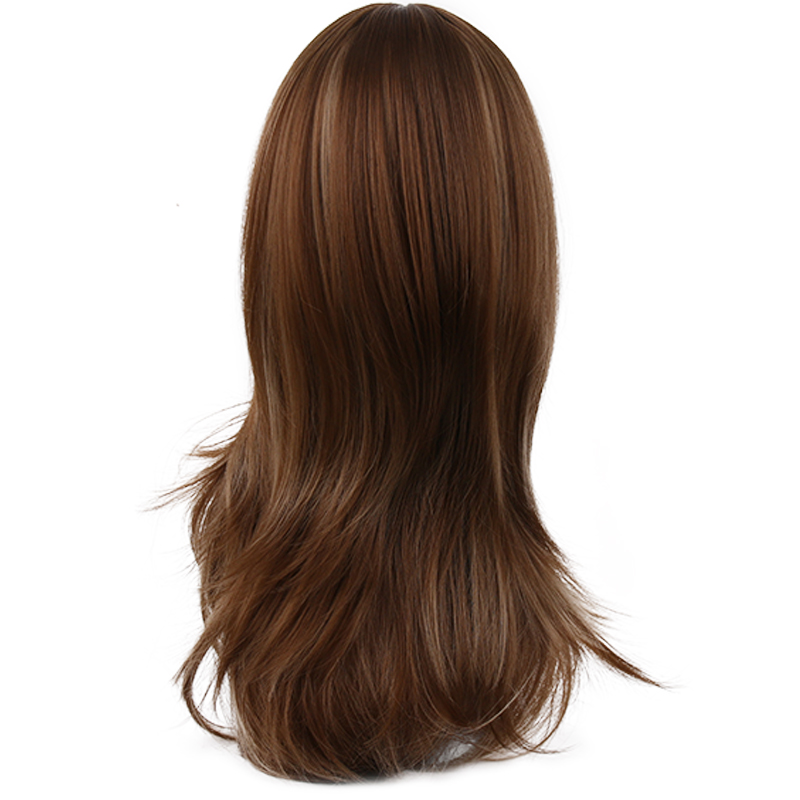 Chinese Supplier  Brown Smooth Everyday Natural Wave Hair Wigs