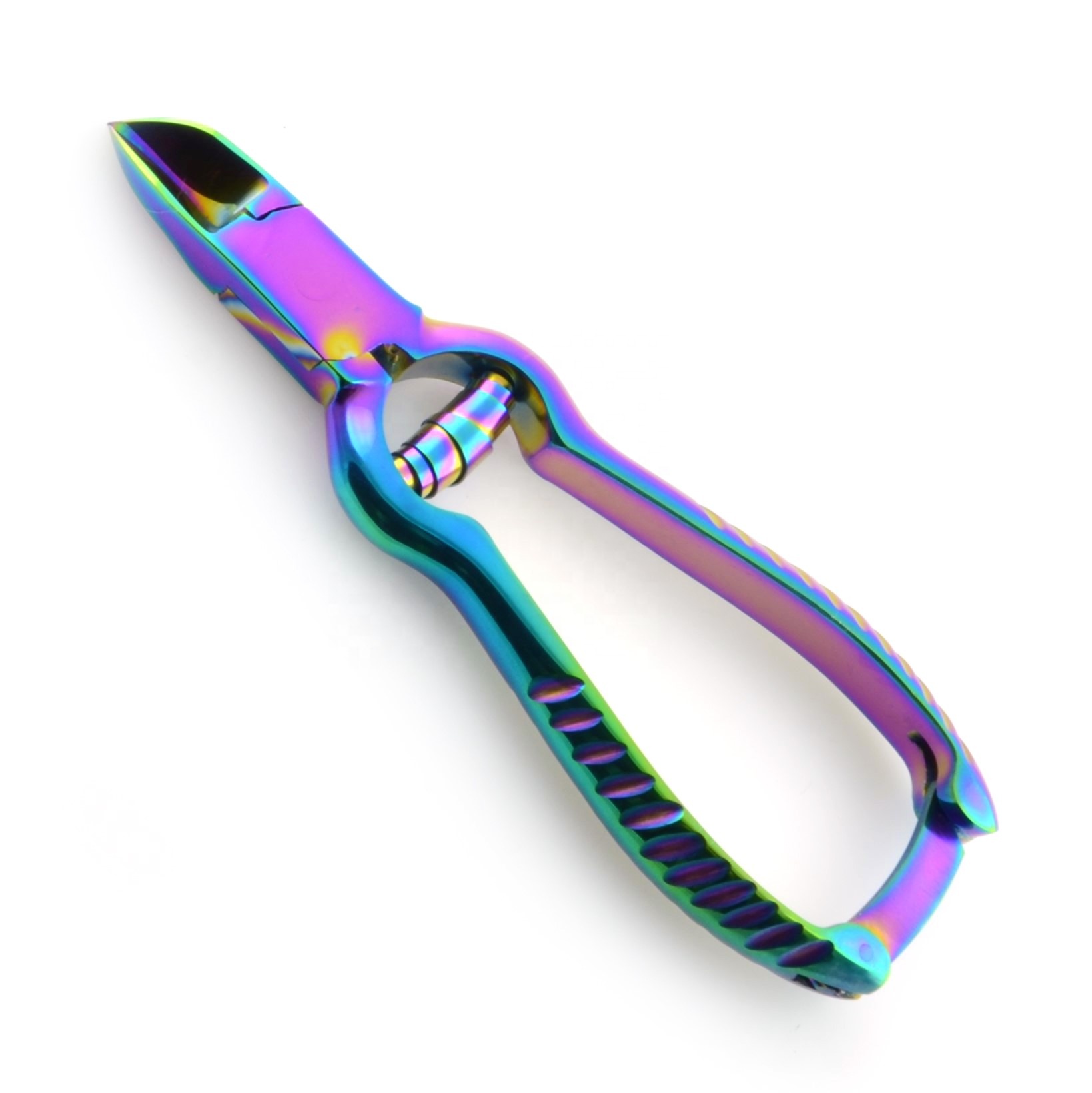 Professional Manicure Nail Cutters Multi Plasma Coated Cuticle Nippers medical grade Steel Handle sharp cutting nail sha