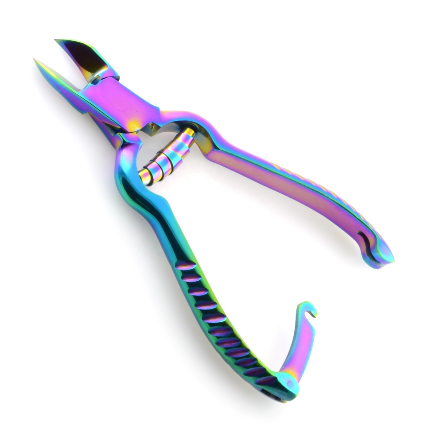 Professional Manicure Nail Cutters Multi Plasma Coated Cuticle Nippers medical grade Steel Handle sharp cutting nail sha