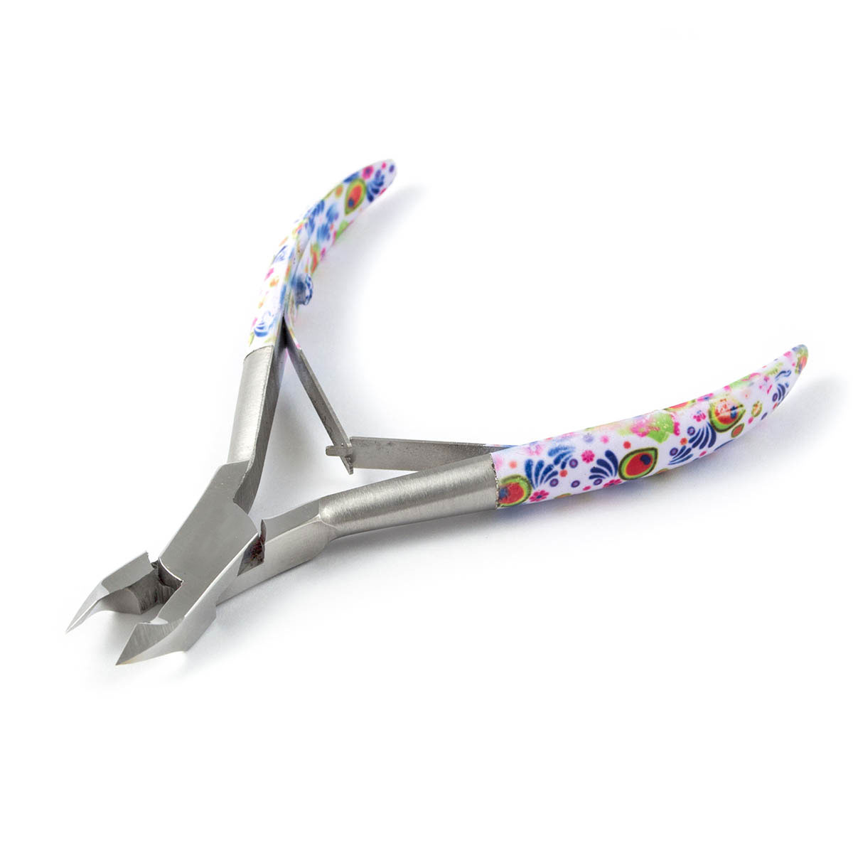 Professional Nail Cuticle Nipper Cutter Manicure Acrylic Clipper Colorful Floral Handle