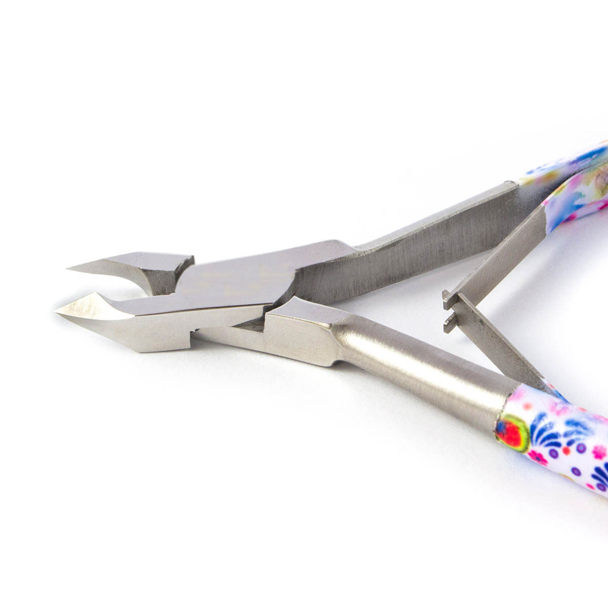 Professional Nail Cuticle Nipper Cutter Manicure Acrylic Clipper Colorful Floral Handle