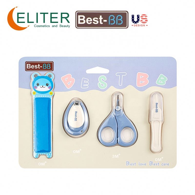 Eliter Hot Sell In Stock Eco-friendly 4 In 1 Baby Set Baby Nail Trimmer Baby Nail Cutter Eco Friendly Infant Nail Clippe