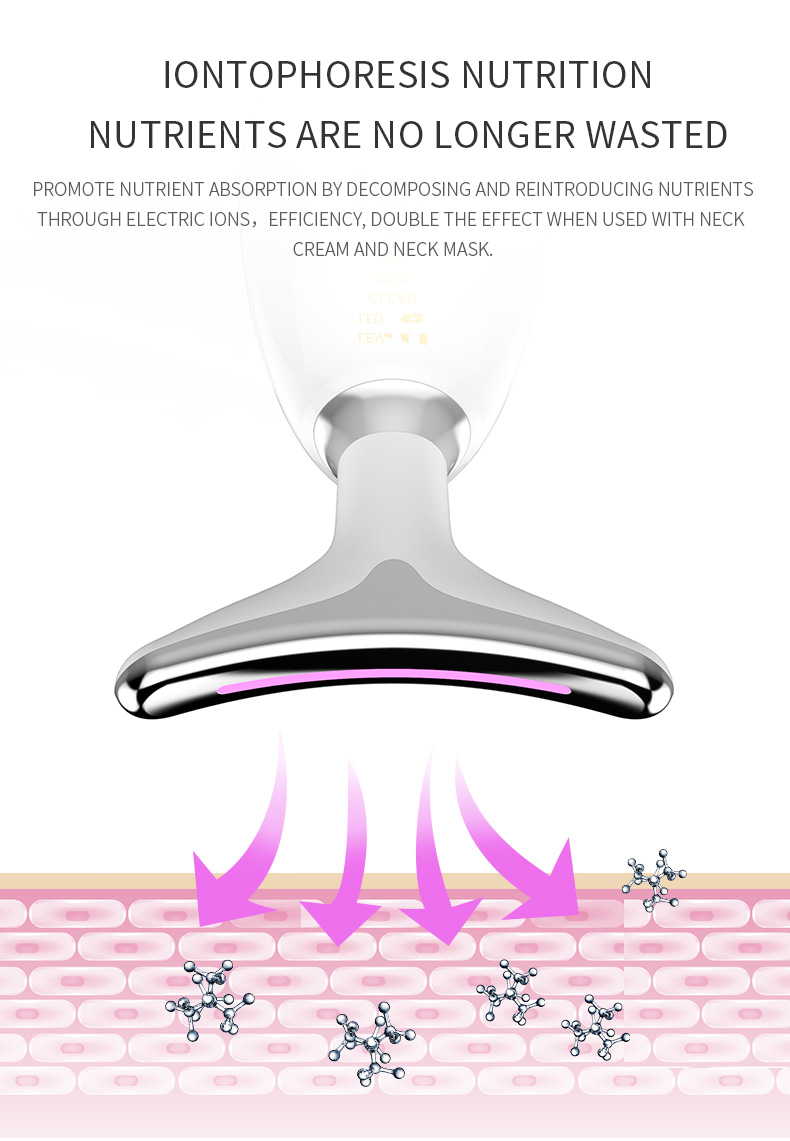 Hot Product EMS Vibration Neck Lift Device Skin Beauty Instrument Facial Machine Face Massager