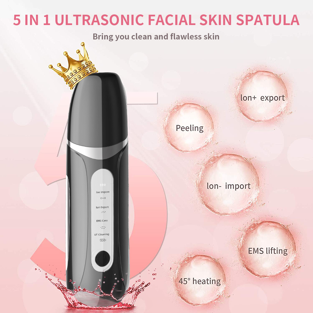 Beauty Care Equipment Facial Scraper Face Electric Ultrasound Ultrasonic Skin Spatula Scrubber