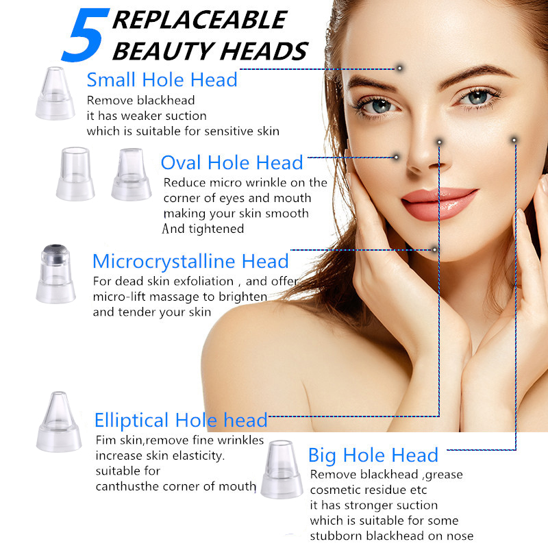 Nose Vacuum Pore Cleaner Beauty Skin Care Tools For Remove Facial Blackheads Usb Cable Blackhead Remover