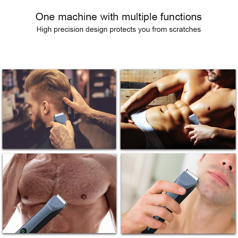 Professional Electric Personal Grooming Detachable Waterproof Groin Hair Clipper Body Trimmer For Man