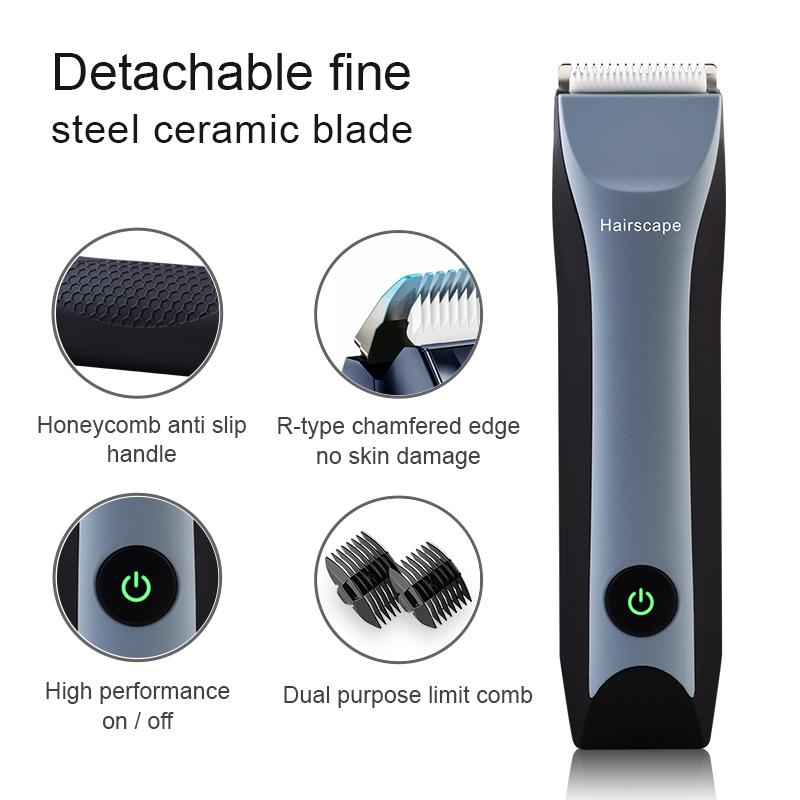 Professional Electric Personal Grooming Detachable Waterproof Groin Hair Clipper Body Trimmer For Man