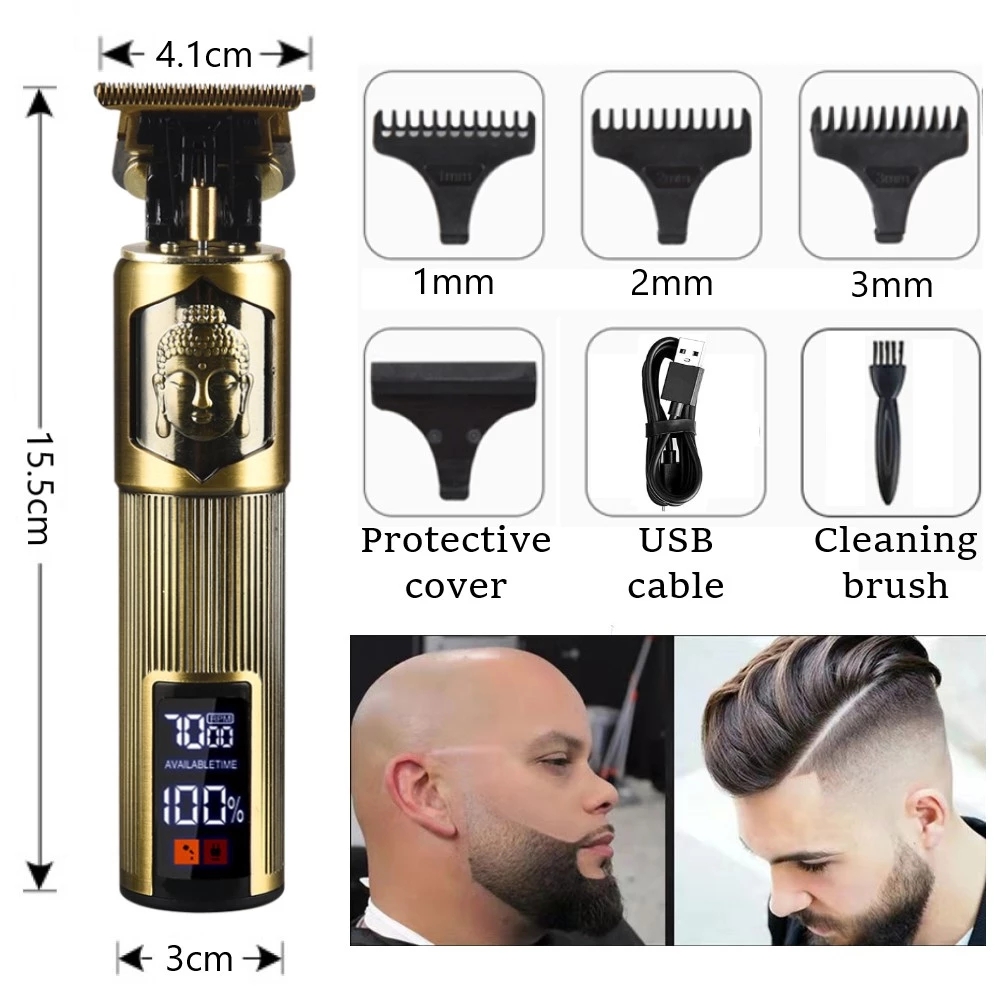 Hair Trimmer T9 Electric Hair Trimmer For Men Rechargeable Electric Shaver Beard Barber Hair Cutting Machine