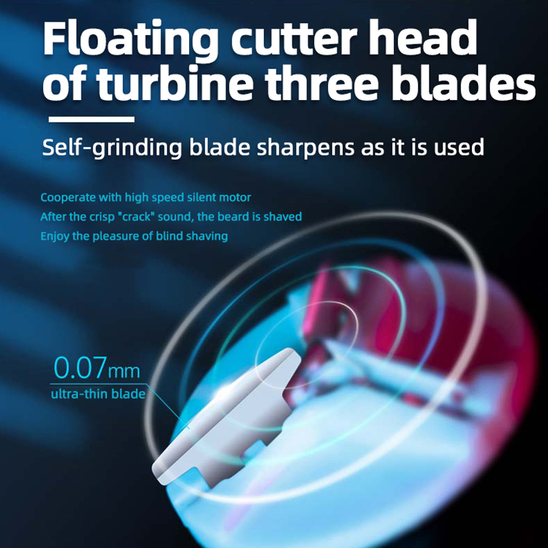 KONKA Portable Mini Shaver for Men, Mini USB Rechargeable Razor, Cordless Electric Trimmer with Waterproof Shaving Head
