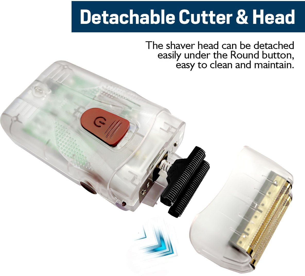 Electric Shaver Beard Transparent USB Electric Hair Clippers For Oil Head Shaving Machine