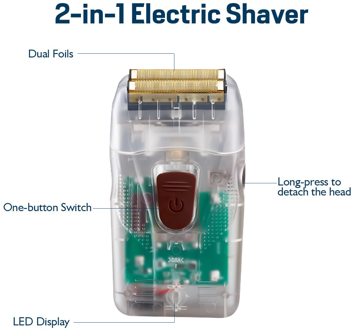Electric Shaver Beard Transparent USB Electric Hair Clippers For Oil Head Shaving Machine