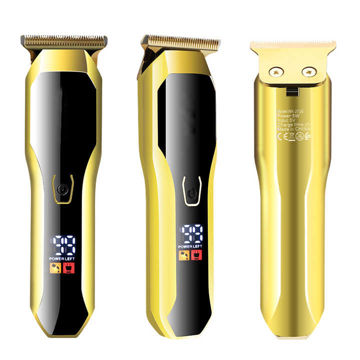  waterproof LCD display haircut machine barber clipper USB cordless shaving grooming electric hair clipper