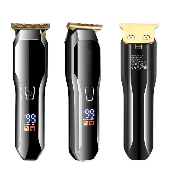  waterproof LCD display haircut machine barber clipper USB cordless shaving grooming electric hair clipper