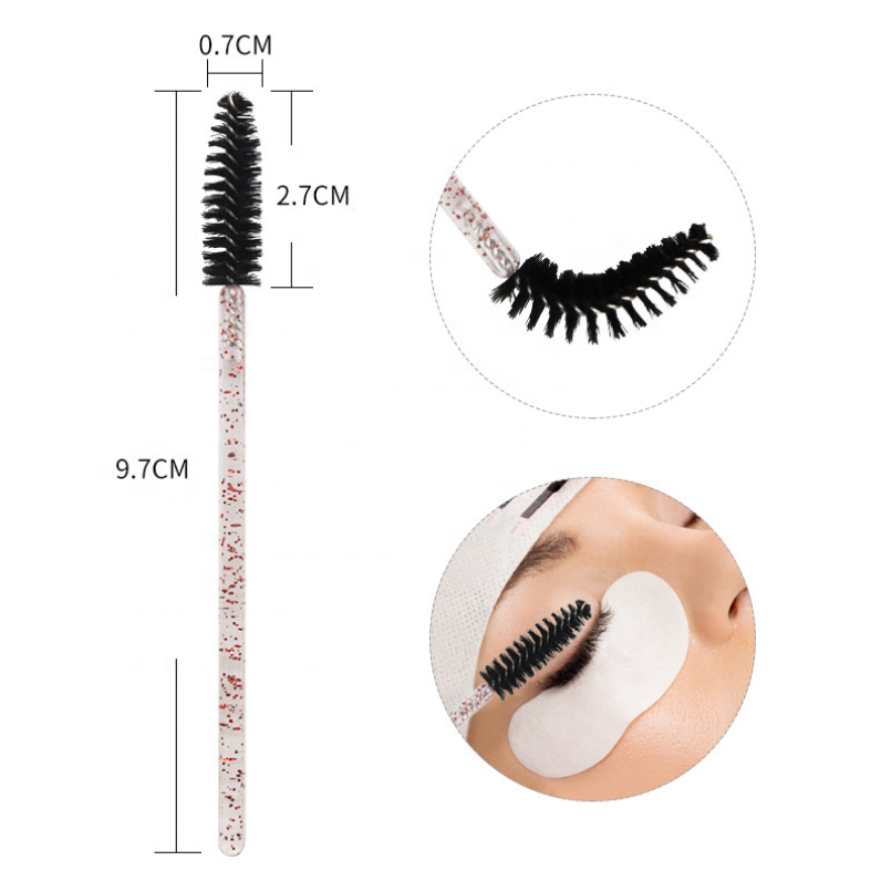 Cosmetic Makeup Brush Tool Kits Crystal Shiny Eyelash Brushes Mascara Wands Eye Lash Eyebrow Applicator