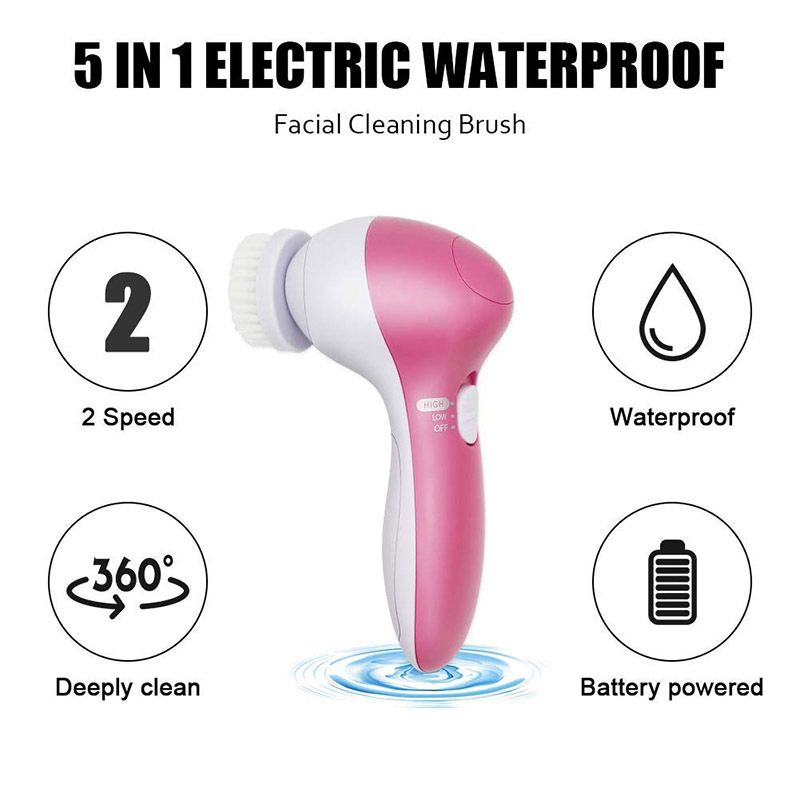 Five-In-One Facial Cleansing Instrument Facial Massager Electric Rotating Beauty Instrument