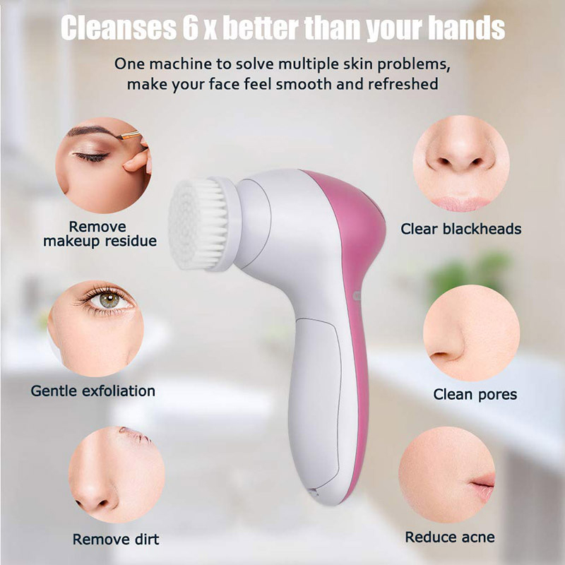 Five-In-One Facial Cleansing Instrument Facial Massager Electric Rotating Beauty Instrument